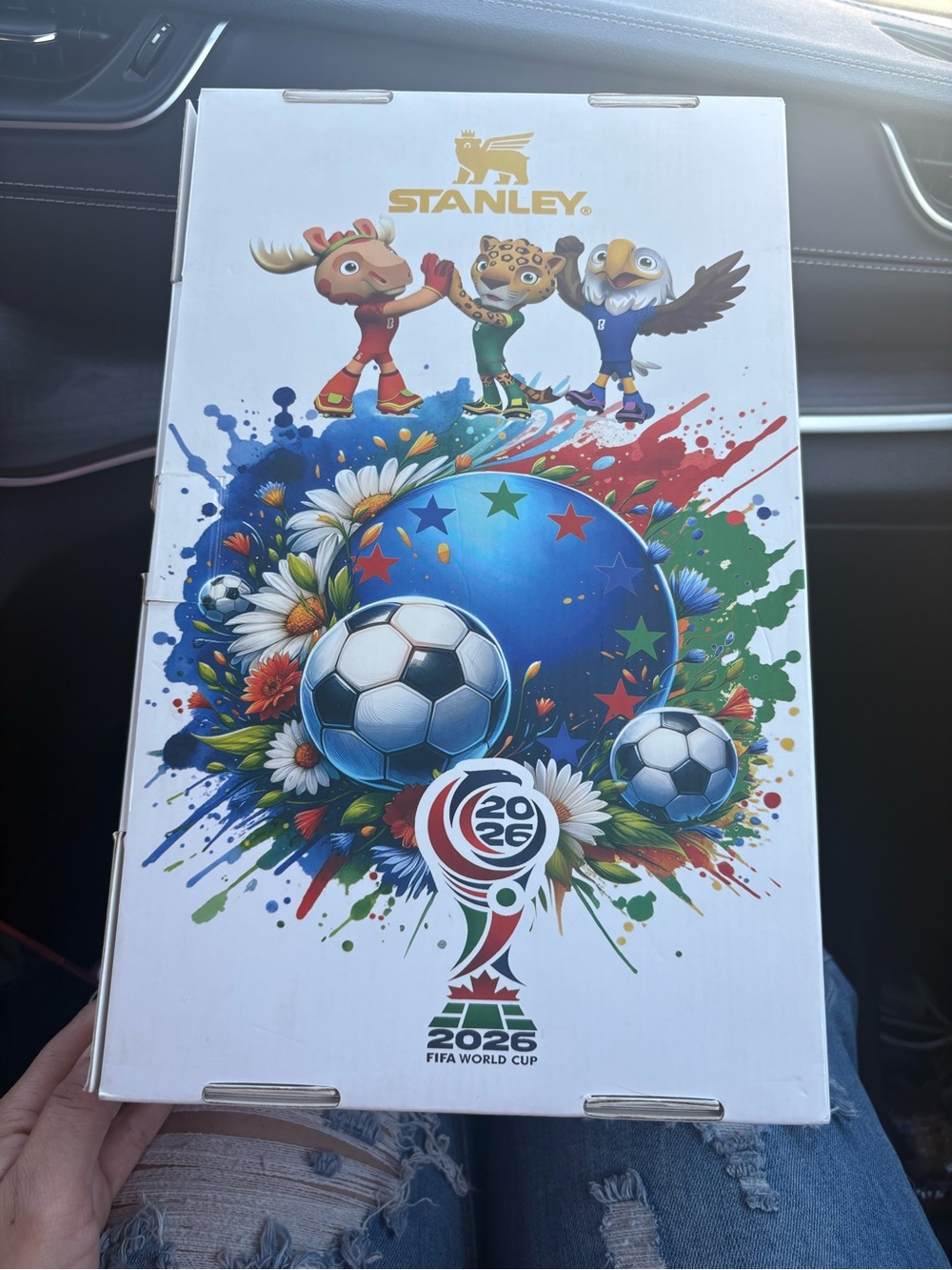 Stanley White Box with Multicolor Football Artwork